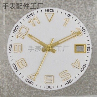 日志手表配件字面28.5mm表盘夜光表针NH35/NH36机械机芯工厂直销