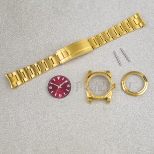 NH35表壳狗牙圈日志表可带36/39mm蚝式恒动表壳表带全套 工厂直销