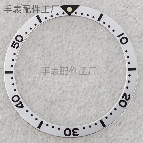 手表配件改装圈口适配元祖62mas系列38mm元祖铝圈钢圈环表圈男