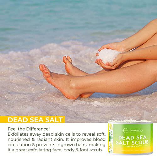 极速O Naturals Exfoliqating Lemon Oil Dead Sea Salt Deep-Cle