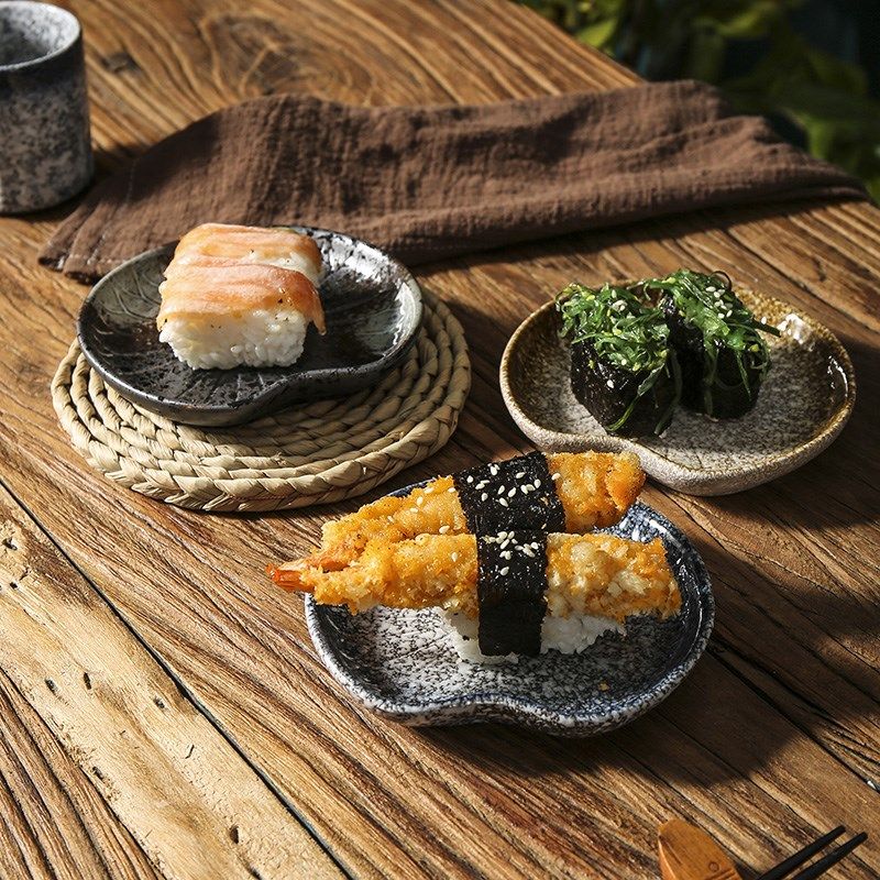 极速日式餐具粗陶创意吐骨头碟凉菜零食盘陶瓷寿S司酱油味碟家用,餐饮具,碟,淘宝优惠券,粉丝福利购,淘宝优惠卷