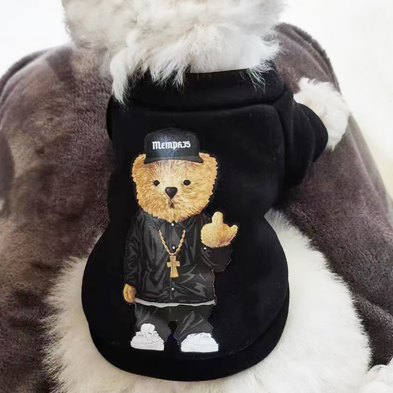 极速狗狗衣服春秋潮款帅气泰迪比熊C博美贵宾小型犬宠物猫咪可爱