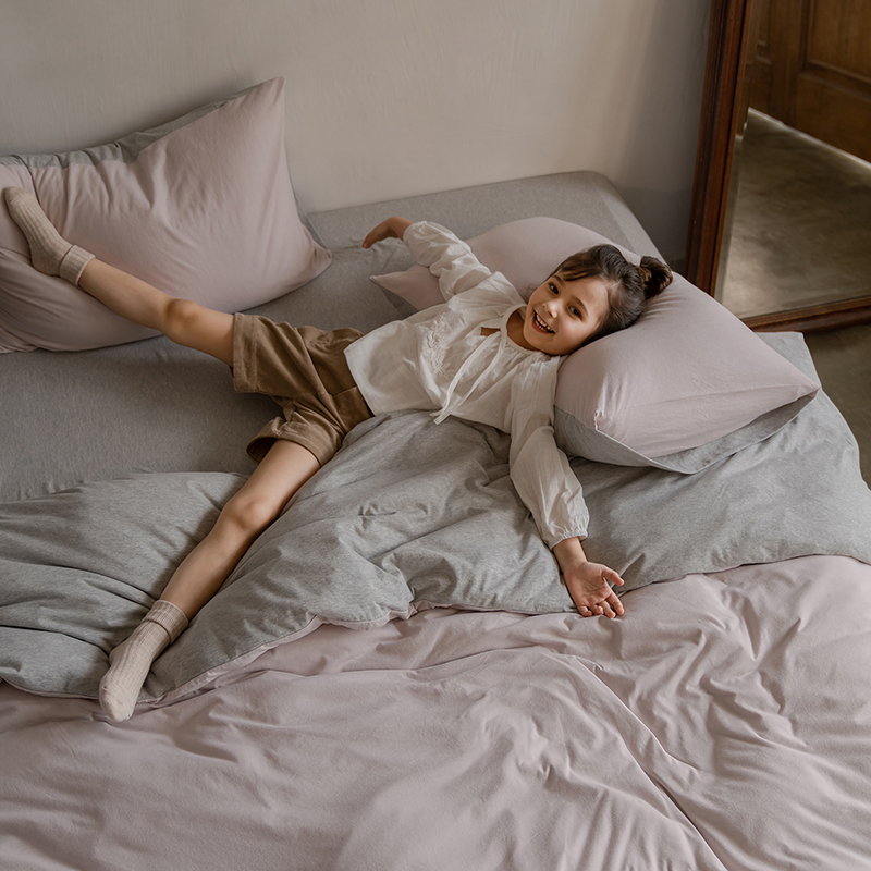 极速Moryio婴幼儿A类裸睡纯棉针织棉四件套全R棉新疆天竺棉床单三