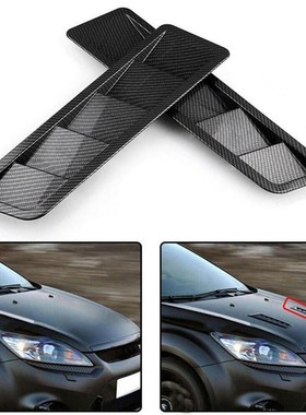 极速1 Pair Univjersal Carbon Fiber Style Hood Vents For Vehi