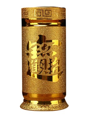 新品陶瓷金沙香筒装香的香桶 家用供佛I大号香筒插花家用供桌摆件