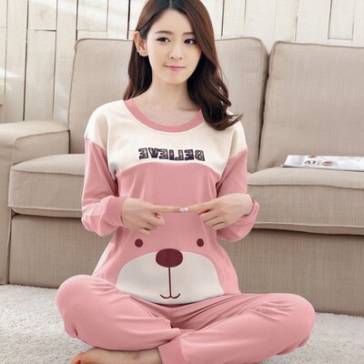 极速Pyjamas ladiesn can wear long sleeves outside home wear