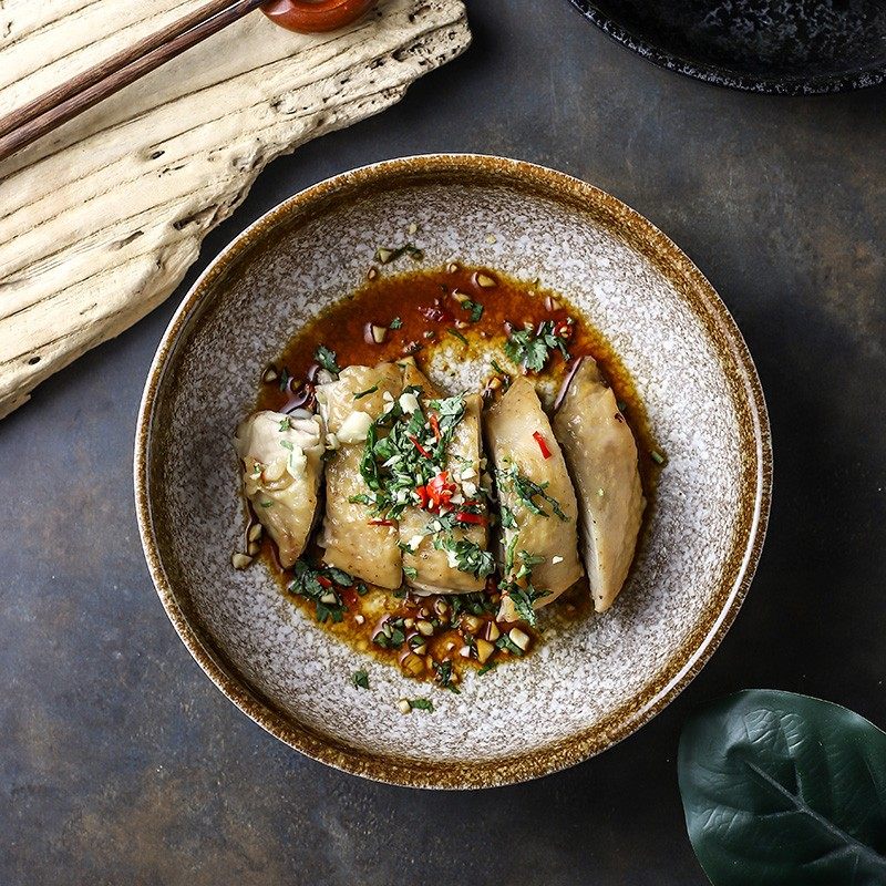 极速创意日式复古粗陶餐具炒菜盘陶瓷汤盘商N用餐厅凉菜大号饭盘,餐饮具,盘,淘宝优惠券,粉丝福利购,淘宝优惠卷