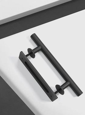 极速Blaack Barn Door Handle Heavy Duty Rust-proof Gate Pull