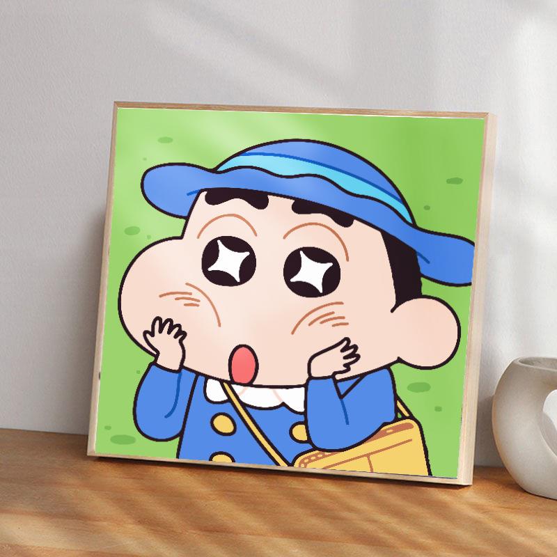 diy数字油画卡通儿童丙烯画涂鸦减压手工填色油彩画装饰挂画