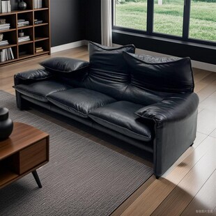 鼎德喜家具马拉伦加复刻maralunga布艺沙发单人位双人三位沙发椅