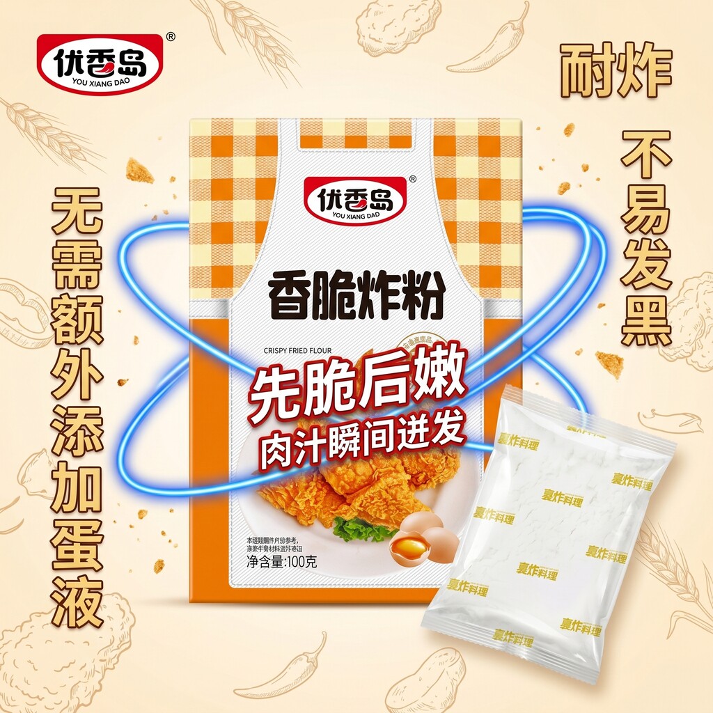 优香岛香脆炸粉100g不发黑