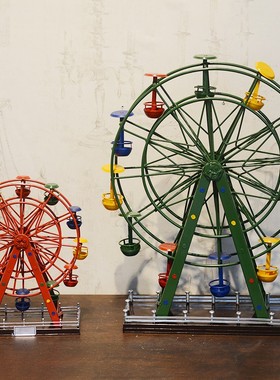 复古铁艺摩天轮摆件创意家居客厅橱窗摆设装饰结婚礼物饰品礼品女