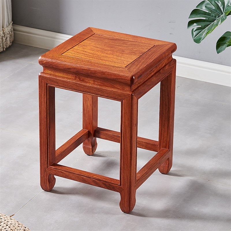 木果果木 刺猬紫檀方凳中式实木花梨木餐厅凳古筝凳琴凳书桌凳子