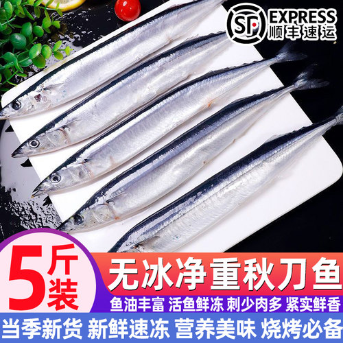 无冰纯野生深海秋刀鱼烧烤食材
