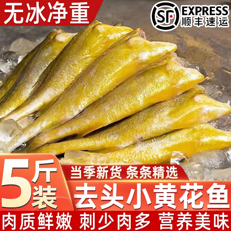 去头小黄鱼冷冻生鲜整箱