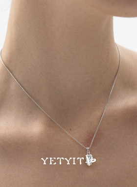 郁金香925银复古风项链