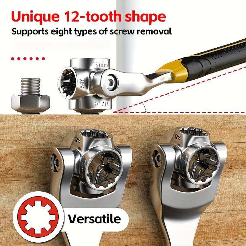 52合1套筒扳手带防滑握把和旋转设计 耐用汽车维修万能扳手工具,五金/工具,手动套筒扳手,淘宝优惠券,粉丝福利购,淘宝优惠卷