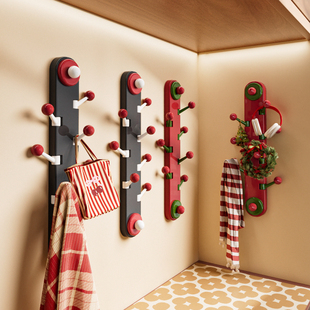 免打孔竖排挂钩门后玄关吸盘挂帽子围巾可旋转多功能挂钩收纳神器