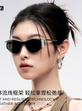未来感金属朋克猫眼墨镜男女
