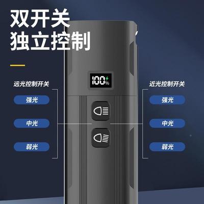 自行车夜F110116骑前电灯强骑光雨充儿童山地公路单车行装备夜间