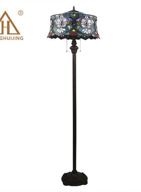 蒂凡尼灯欧落美复古地灯卧室LHJ-LDD1客厅现代跨境供货璟落汇地灯