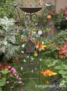 户12654外花园喂鸟器功澡跨盆铁艺攀爬植物多能花架铁莲爬藤架线
