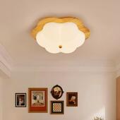 大观10116园木卧实室吸顶灯客厅中灯复古古风胡桃色书房间灯护木