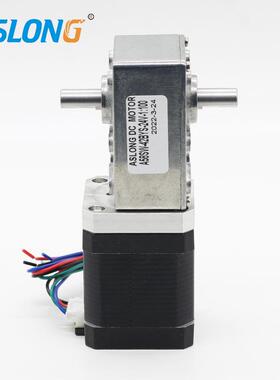 A58SW-4BYS轮双出涡蜗杆直流步进82736电机微轴2型减速马达1.8度