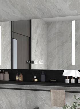 F88MMHS6浴室镜柜挂墙式洗手生间镜镜子带置物架所梳妆台防厕水储