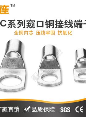 SC窥口铜端线鼻子冷压接线子铜线短线鼻单压耳154船用铜接头SC25-