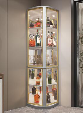 角柜转角柜客角形三置ZG-69278物架靠墙角柜现代约玻璃三角酒柜简