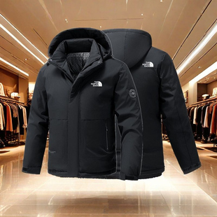 奥特莱斯2025冬季 加厚棉袄保暖面包服棉衣外套女 连帽羽绒棉服男士