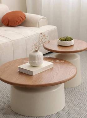 云凯奶油寓铁艺网红马民宿简约小阁户型茶几形风家圆用提尼100180