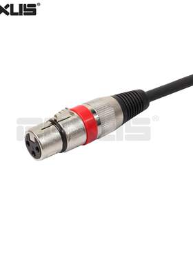 现货亚马逊 10条一卖卡农公对母音频线1米8 2055-18 红色圈