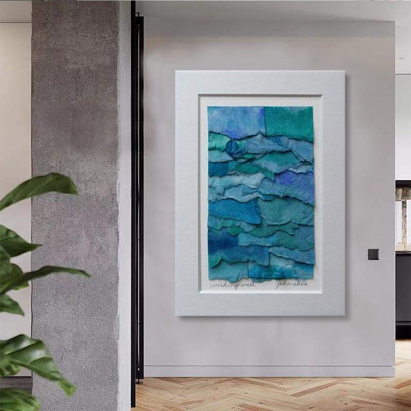 现代简约抽象色块厚肌理立体装饰玄关样板间挂画纯手绘油画图片