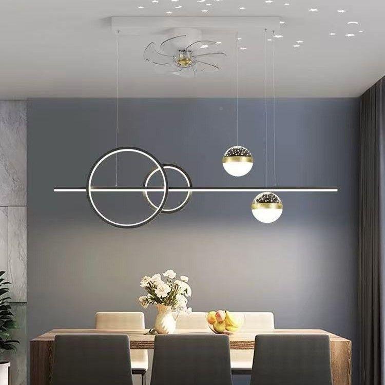 202简5新款风扇灯餐厅吊灯带风扇轻奢网红约灯936华吧台豪吊扇年