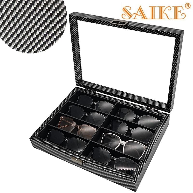 [复版]黑胡桃木质8位眼镜收BYA纳收藏展示盒古8位墨镜阳太镜收纳