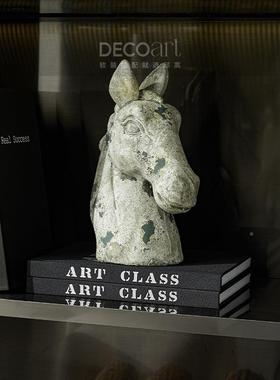 邸家居营销中心6—03—0售搭楼子部样板房书房柜中古装饰品摆件配