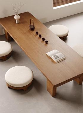 YJ-41257中风榻榻米茶桌休宿茶台矮桌坐地古泡茶桌客厅阳台闲泡茶