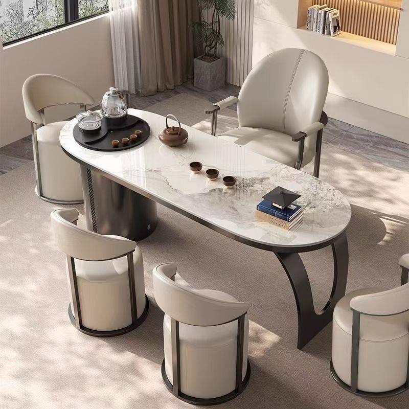 板桌办公室茶一体家用茶桌椅组合轻奢IMC泡阳台书桌茶办公茶台岩