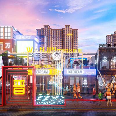 装集梦创人意集箱搭建集装箱业街商改造设计移动商铺SYJ002集装箱