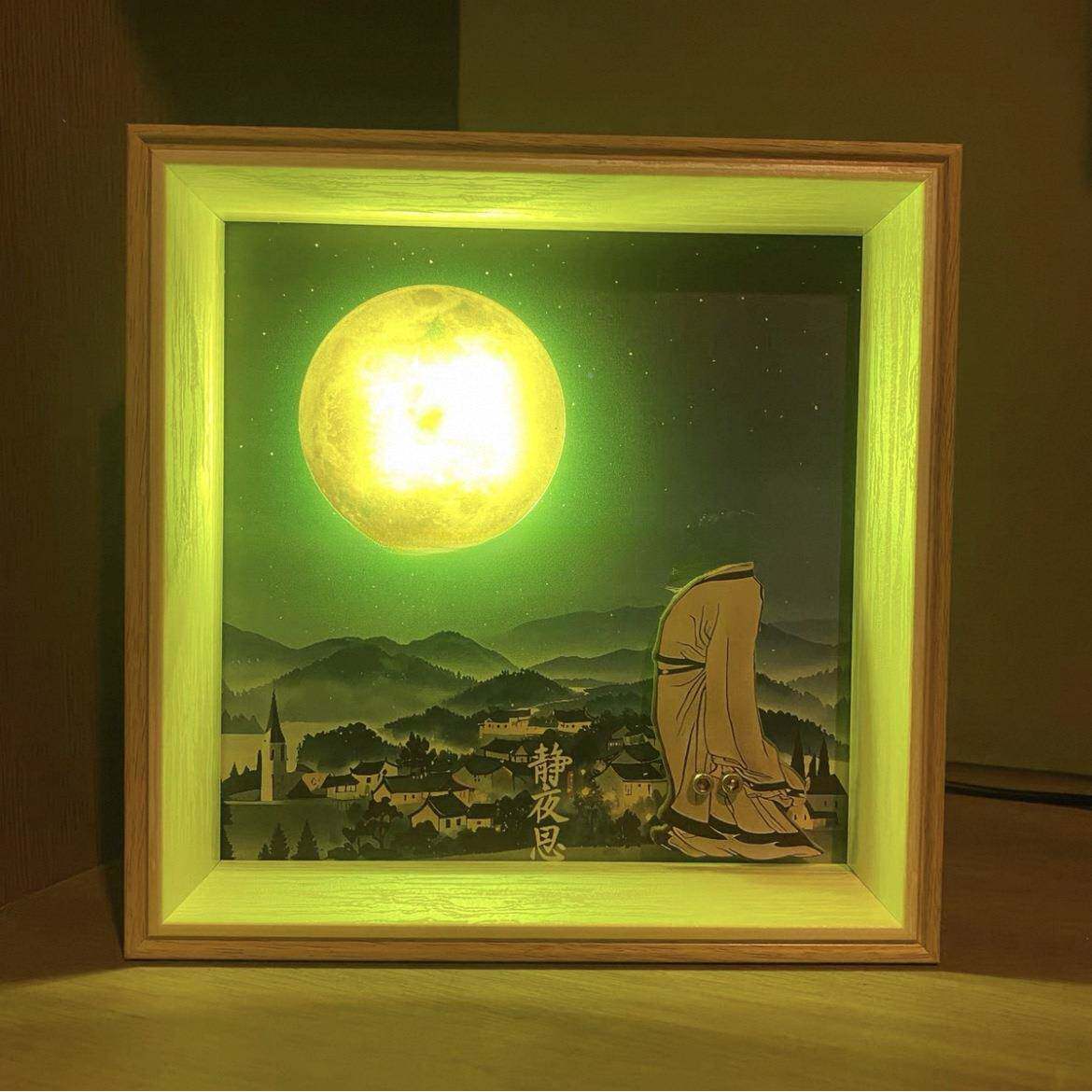 白静夜思小灯创意ai语音智能对话级11种指令1夜3LHB种李升灯光相