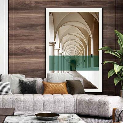 客厅玄关装饰画走廊过道QSH楼道竖版挂画墙代画厅壁轻画奢现建筑