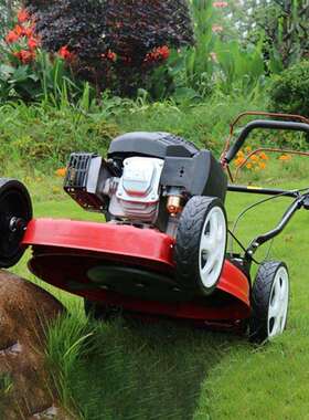 UTK小型手推式草机1/61820/2坪1寸自走式除草机燃/油式割草机