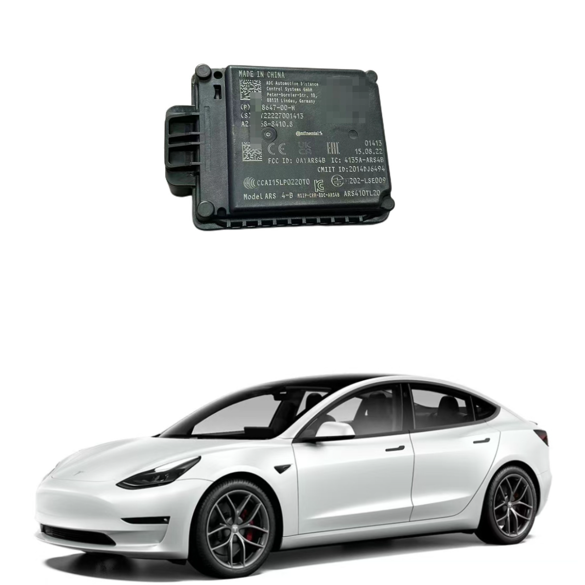 特斯拉Model3 /Y前保险杠 Acc雷达辅助驾驶模块控制器