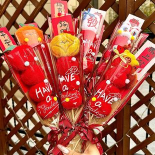 毛绒糖葫芦花束装饰2026年新款元旦春节装饰品摆件喜庆氛围感布置