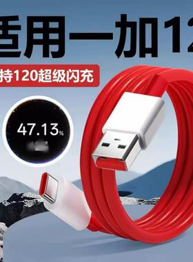 适用一加12手机充电线120超级闪充适用OnePlus 12闪充红线适用一加手机数据线适用1+12Type-c线快充线USB