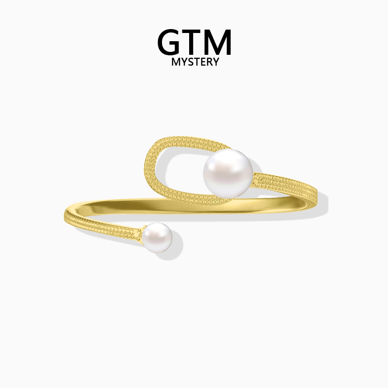 GTM珠宝灵动别针珍珠手镯纯银高级感轻奢饰品首饰配饰女生日礼物