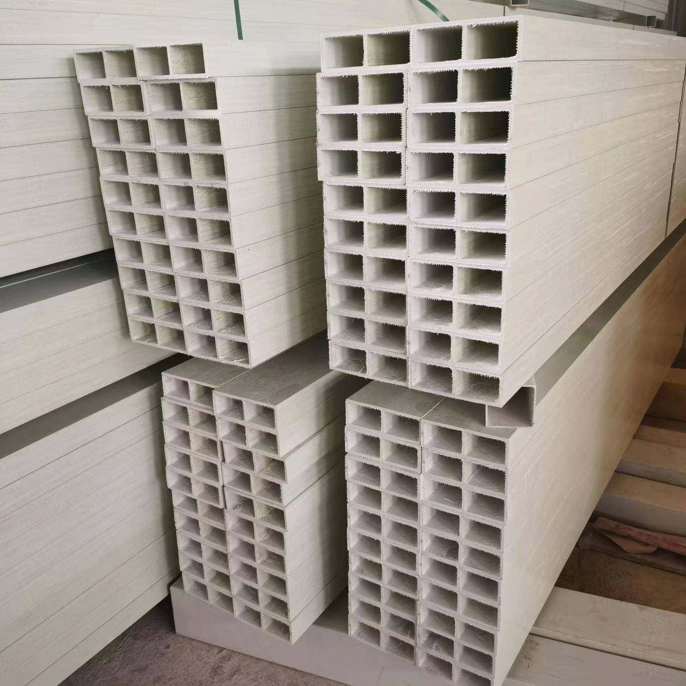 玻璃钢防腐檩条日字管方管矩形圆管槽钢角钢工字钢拉挤型材平盖板