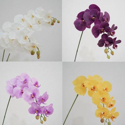 蝴蝶兰仿真花北欧家居客厅装饰花餐桌高档盆景摆件婚摆设插花假花